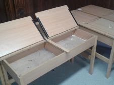 flip up classroom desks double